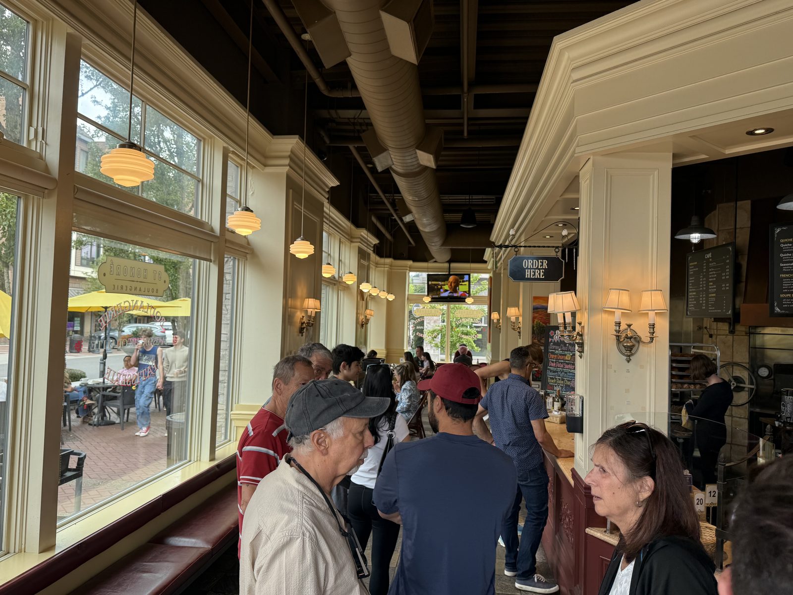 The order line, late Sunday morning — a good sign for a bakery this far from downtown Portland.